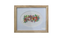 กรอบรูปไม้สนเจาะแมทใส่ผ้าปัก